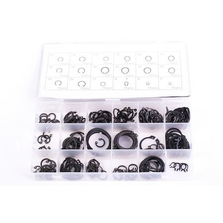 Diverse Unelte - Set 225 garnituri O-ring, premium, rezistent la ozon, uleiuri, 1-4 mm, 3-22 mm - Negru