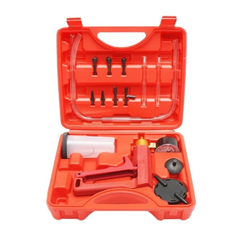 CASA & GRADINA - Trusa pompa manuala vacuum si tester presiune frane, set complet diagnostic auto ABS EGR servofrana, cu manometru, furtunuri si adaptoare