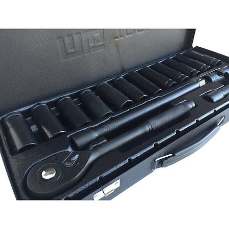Scule auto - Trusa Profesionala Chrome Vanadium chei tubulare, hexagonale, 1/2 impact,16 piese - Negru