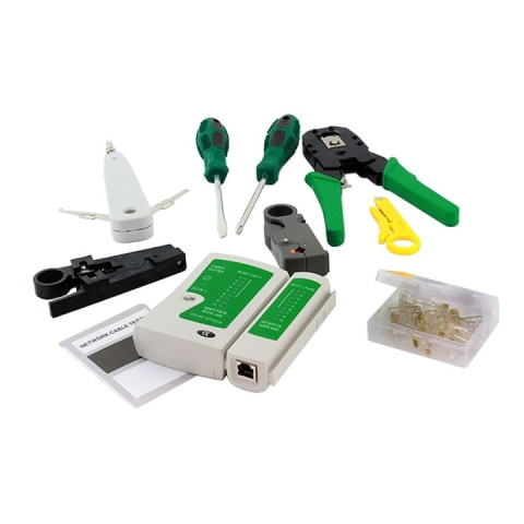 Trusa scule pentru testare retea, RJ45/RJ11, cu cleste sertizare, instrument LSA si accesorii pentru instalare LAN [5]