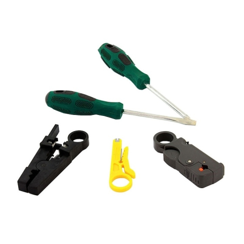 Trusa scule pentru testare retea, RJ45/RJ11, cu cleste sertizare, instrument LSA si accesorii pentru instalare LAN [2]