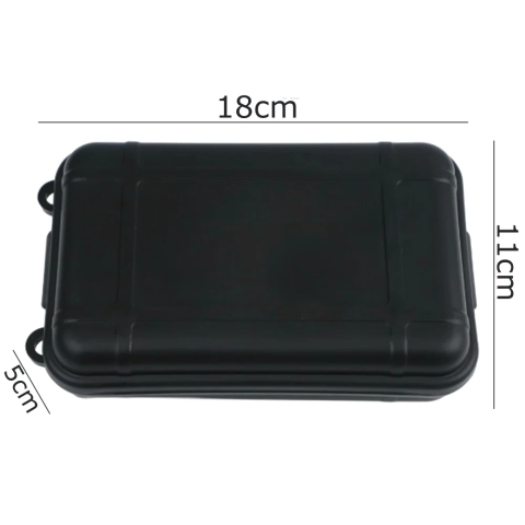 Trusa supravietuire tactica compacta 14 in 1 cutie etansa ABS 18x11x5 cm IP54 negru pentru camping si urgente [3]