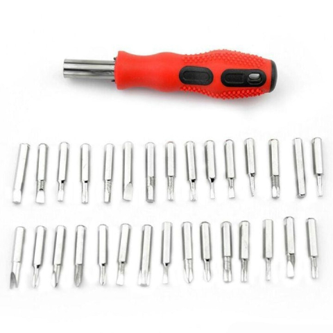 Trusa surubelnite de precizie 31 in 1, set biti interschimbabili, pentru reparatii electronice, maner magnetic, otel durabil [8]