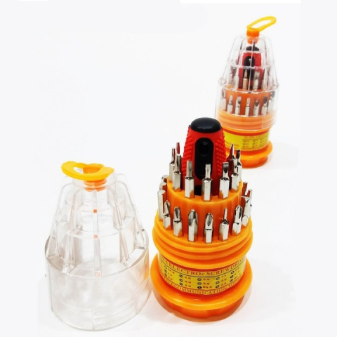 Trusa surubelnite de precizie 31 in 1, set biti interschimbabili, pentru reparatii electronice, maner magnetic, otel durabil [1]