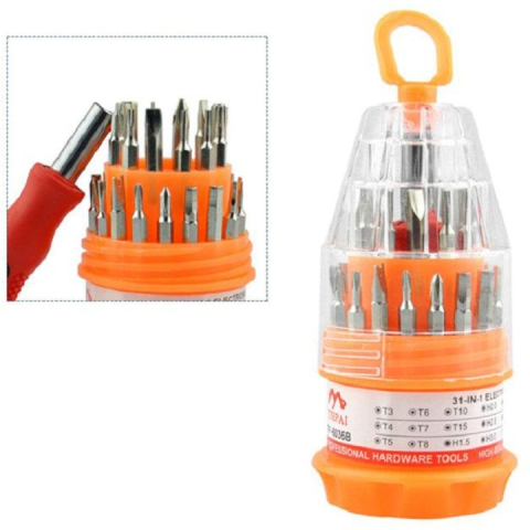 Trusa surubelnite de precizie 31 in 1, set biti interschimbabili, pentru reparatii electronice, maner magnetic, otel durabil [6]