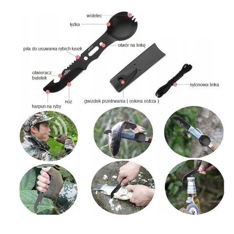 Trusa tactica de supravietuire 14 in 1, carcasa rezistenta la apa si socuri, set complet pentru calatorii, camping, vanatoare, pescuit si drumetii [2]