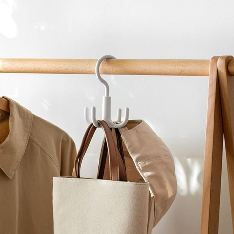 Umeras pentru haine, rotativ, alb, plastic, 13.5 x 7 cm [1]