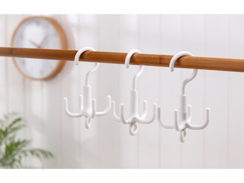 Umeras pentru haine, rotativ, alb, plastic, 13.5 x 7 cm [7]