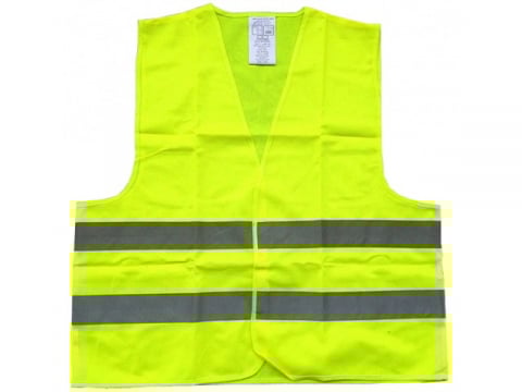 Protectie si siguranta - Vesta reflectorizanta, cu benzi de semnalizare, marime universala, verde neon