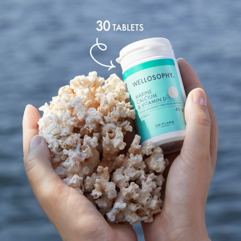 Vitamine Wellosophy, Calciu marin si Vitamina D, Vegetarian, 30 tablete, 45g [1]