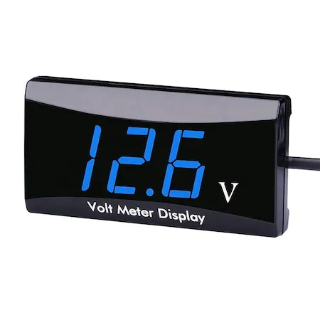 Alte articole auto - Voltmetru digital auto, tensiune 8-16 V cu afisare LED - Negru
