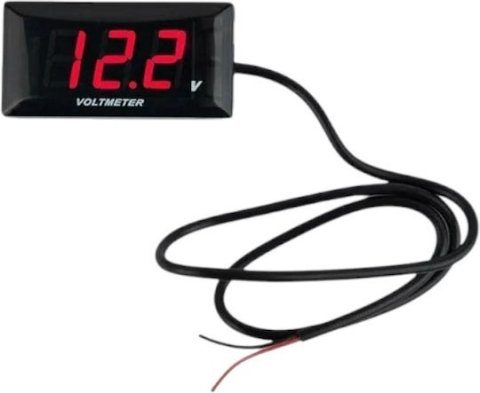 Voltmetru digital auto, tensiune 8-16 V cu afisare LED - Negru [1]