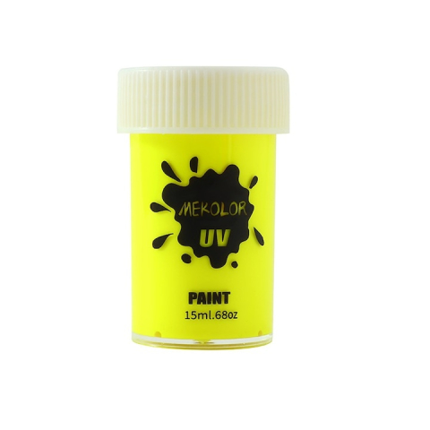 JOCURI ȘI JUCĂRII - Vopsea pentru fata si corp 15 ml, culoare galben, pigment fosforescent fluorescent, activare cu apa, efect UV