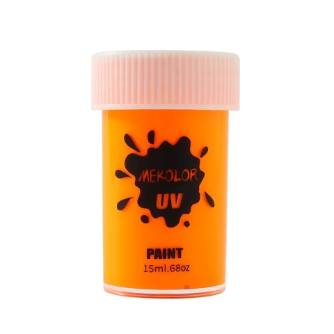 JOCURI ȘI JUCĂRII - Vopsea pentru fata si corp 15 ml, culoare portocaliu, pigment fosforescent fluorescent, activare cu apa, efect UV