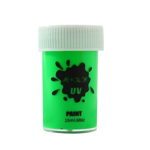 JOCURI ȘI JUCĂRII - Vopsea pentru fata si corp 15 ml, culoare verde, pigment fosforescent fluorescent, activare cu apa, efect UV