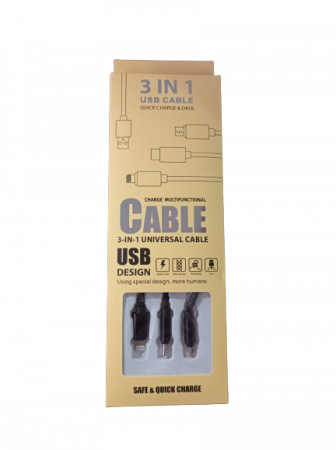 Cabluri USB - Cablu telefon universal fast charging 3 in 1
