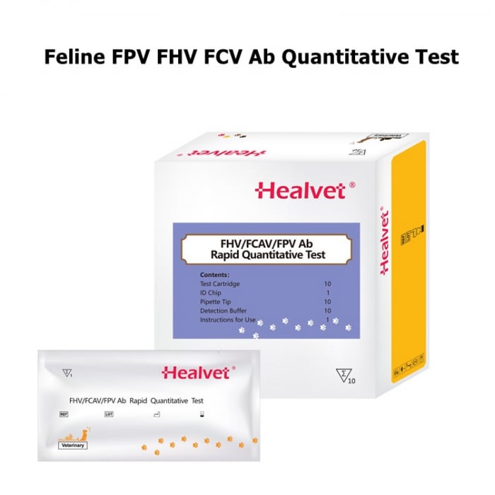 Test rapid FHV / FCVA / FPV  Ab pentru analizorul de  imunofluorescență veterinară Healvet [1]