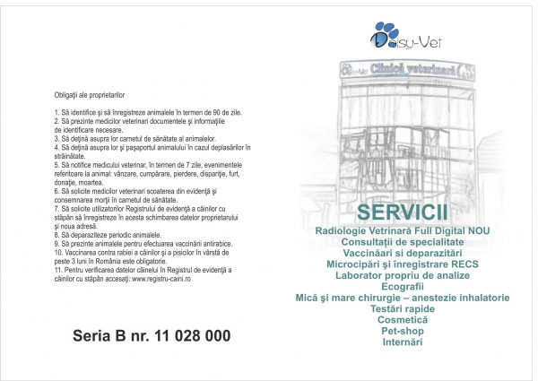 Carnete sanatate caini, set 100 bucati, cu cod unic, PERSONALIZATE [2]