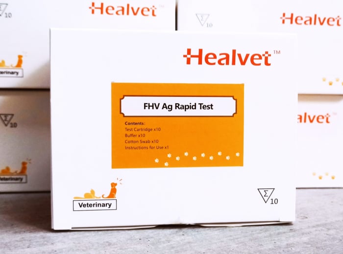 Kit 10 teste pentru detectarea detectarea antigenelor Herpesvirusului Felin HEALVET [1]