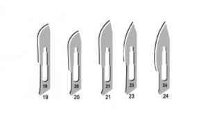 Consumabile laborator - Lame Bisturiu Sterile Otel-Carbon marimi 19, 20, 22, 23, 24