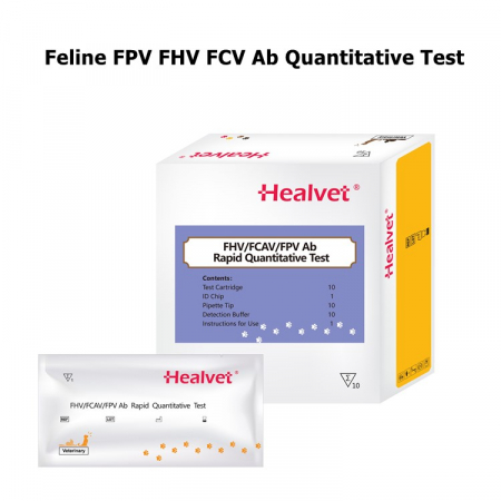 Analizoare - Test rapid FHV / FCVA / FPV  Ab pentru analizorul de  imunofluorescență veterinară Healvet