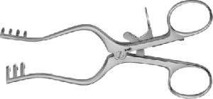 Instrumente individuale - Retractor AESCULAP Weitlaner, 3 x 4 T., 130 mm, BV074R