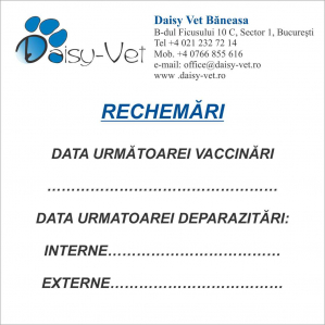 Printuri personalizate - Cub hartie rechemari vaccinare, 70 x 70 mm