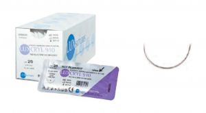POLYGLACTINE 910 sutures - SYNTHETIC ABSORBABLE SURGICAL SUTURE,PGLA  910 2/0, 75 cm (3/8 24mm ac triunghiular), PL20DS24,12buc /cutie