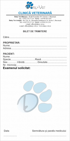 Printuri personalizate - Bilete de trimitere personalizate, 99 x 210 mm, 6 x 100 file