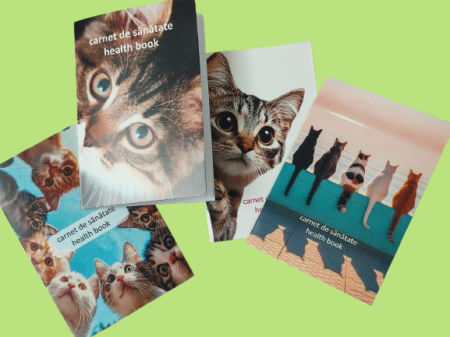 Carnete sanatate pisici, set 100 bucati, PERSONALIZATE [3]