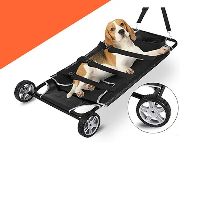 Veterinary Examination Tables - Cart/stretcher for animals, black color DSY -DW-F011X