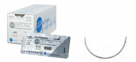 Fire de sutură MONOFILAMENT PDO - Fire de sutura PDO 6/0 , 75 cm (1/2 13mm ac rotund), PD60HR13