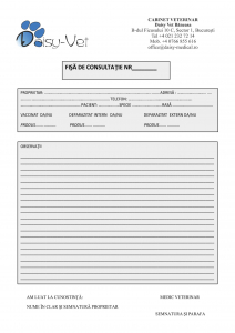 Printuri Personalizate - Fisa de consultatie A5 500 pcs -