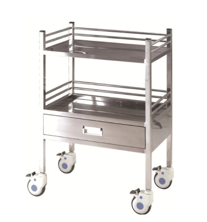 Instruments Carts / Tables - Masa instrumentar din otel inoxidabil cu sertar