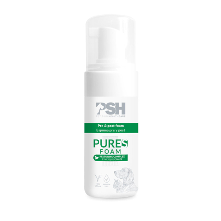 PSH HEALTH CARE - PSH Spumă Pure S pentru câini și pisici – reechilibrare și îngrijire a pielii 60ML