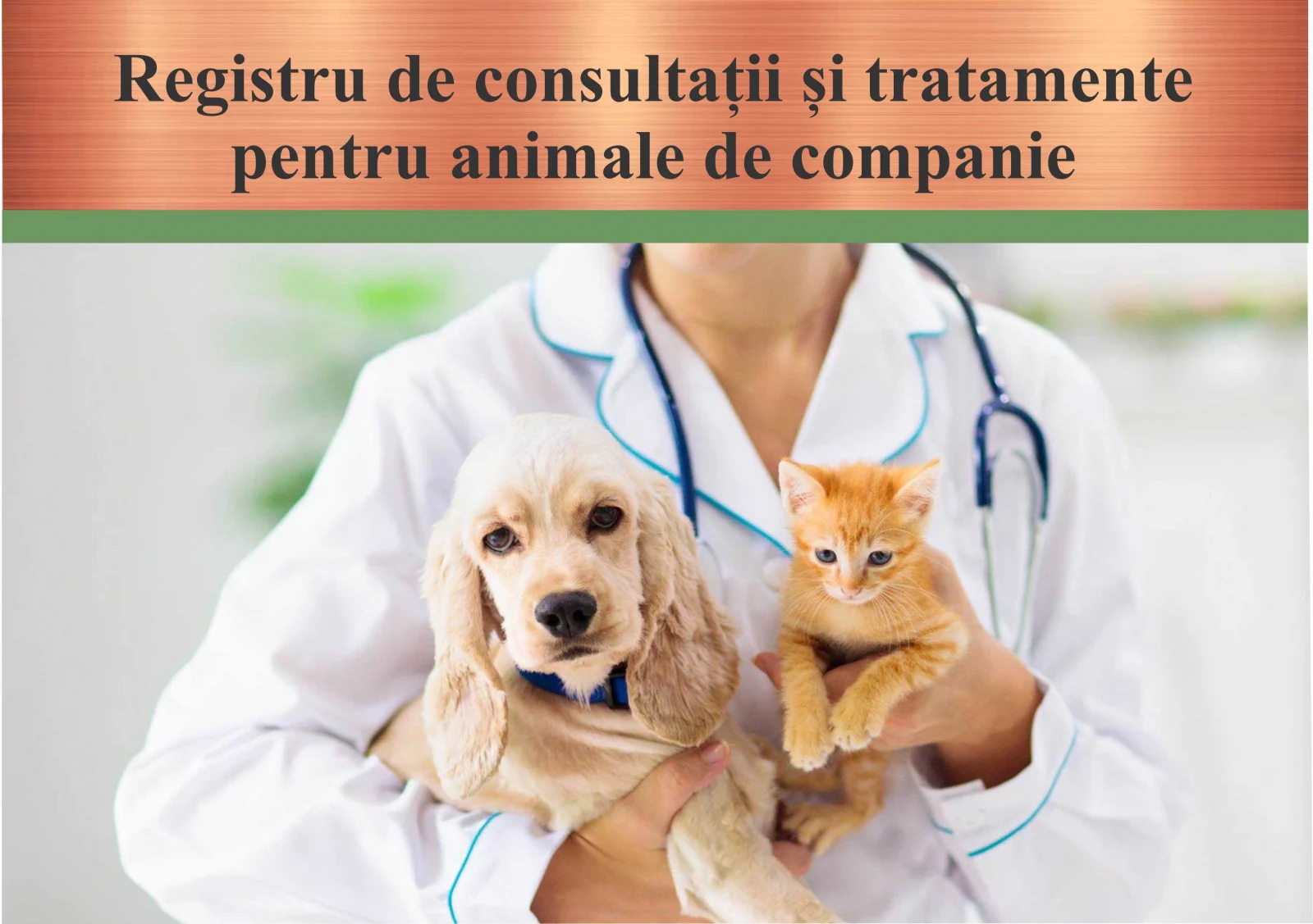Veterinary registers - Registru consultatii animale de companie, A4 , 50 file