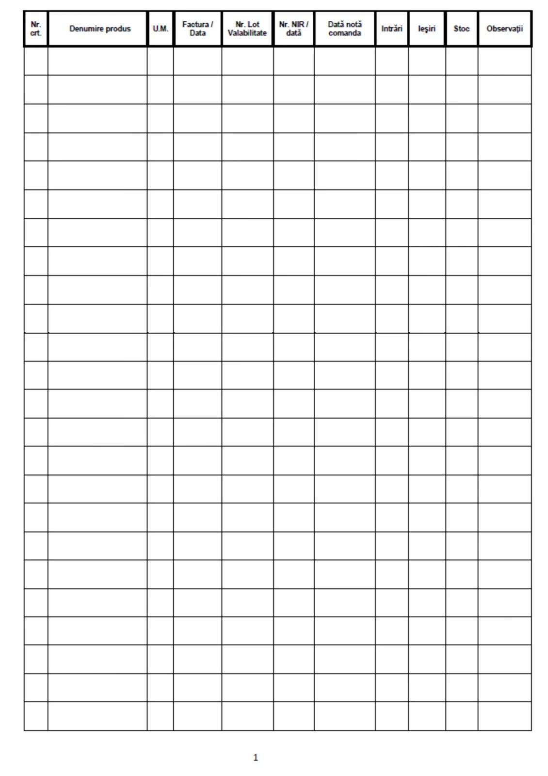 Registru pentru gestiunea produselor veterinare, 50 file [1]