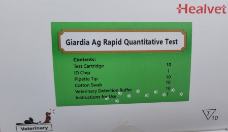 Analizoare - Test cantitativ rapid Giardia pentru analizor imunofluorescență veterinară Healvet