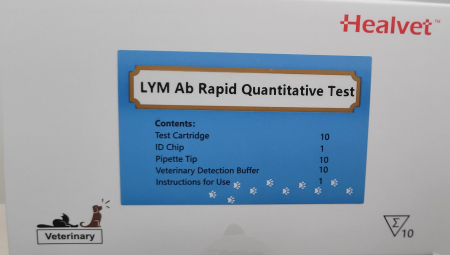 Analizoare - Test rapid cantitativ pentru diagnosticarea Boreliozei (Lyme Ab) la caine pentru analizorul de imunoflorescenta Healvet
