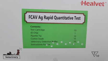 Teste  compatibile analizor imunoflorescenta HEALVET - Test rapid FCAV(Calicivirus Felin) pentru analizorul de imunoflorescenta Healve