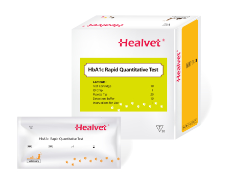 Test rapid HbA1C pentru analizor imunofluorescență veterinară Healvet