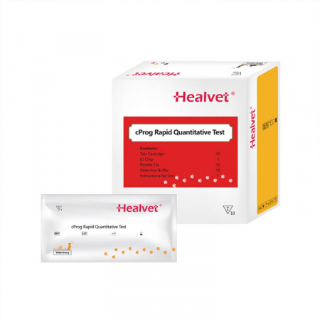 Test rapid Q Progesteron pentru analizor imunofluorescență veterinară Healvet