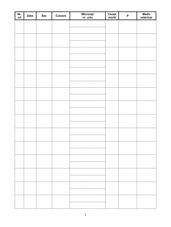 Registru evidenta mortalitatii, A4, 100 file [1]
