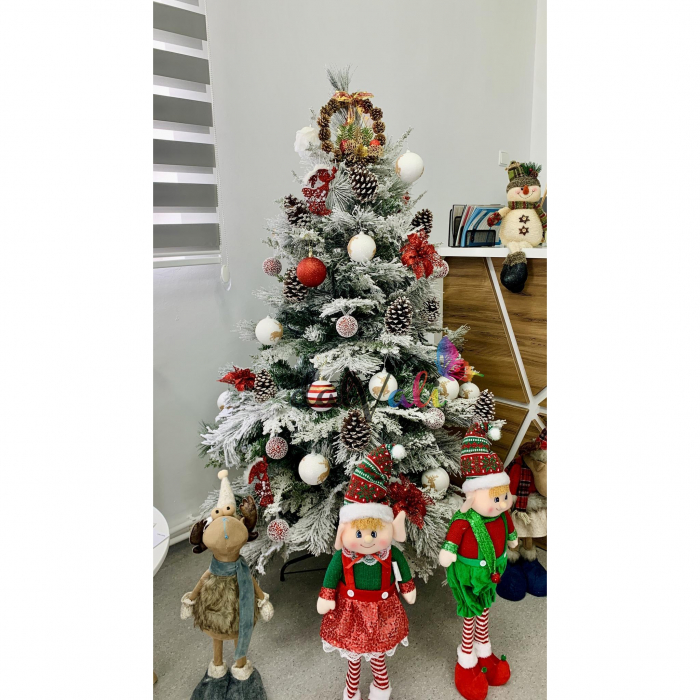 Brad artificial Premium cu zapada si conuri 120cm [2]