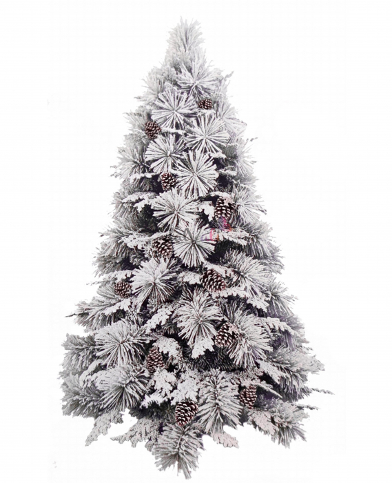 Brad artificial Premium cu zapada si conuri 240cm [3]