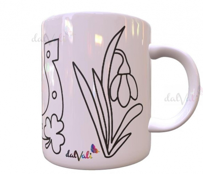 Cana de pictat 1 Martie + Cadou 1 set 6 culori acrilice si 1 set 3 pensule [6]