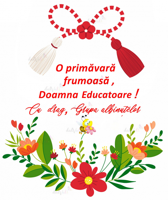 Cana personalizata Educatoare - Albinute - 1 Martie - O primavara frumoasa [2]