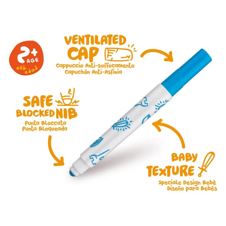 Carioca Baby 2+ - Carioci lavabile 6 culori/set [2]