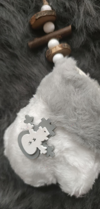 Decoratiune brad manusa cu om de zapada 15cm [3]