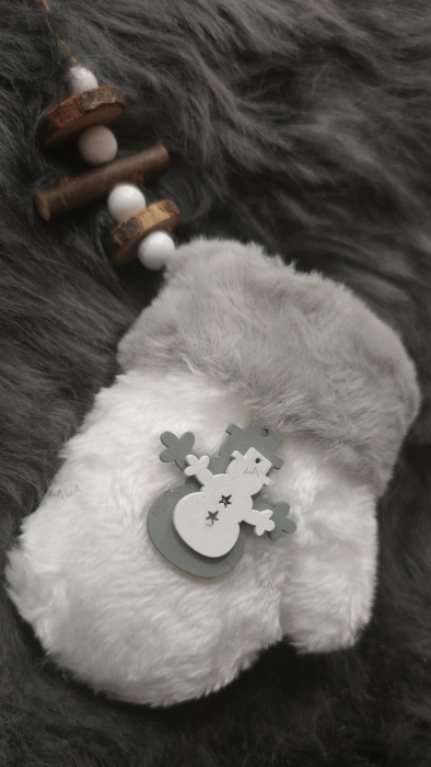 Decoratiune brad manusa cu om de zapada 15cm [2]